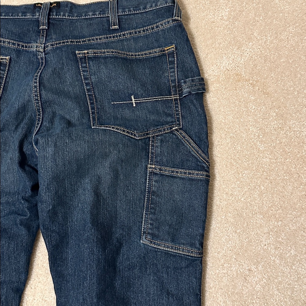 Ariat Rebar M4 Relaxed bootMen's Dark Blue carpenter Jeans size 38x34 - Picture 9 of 11